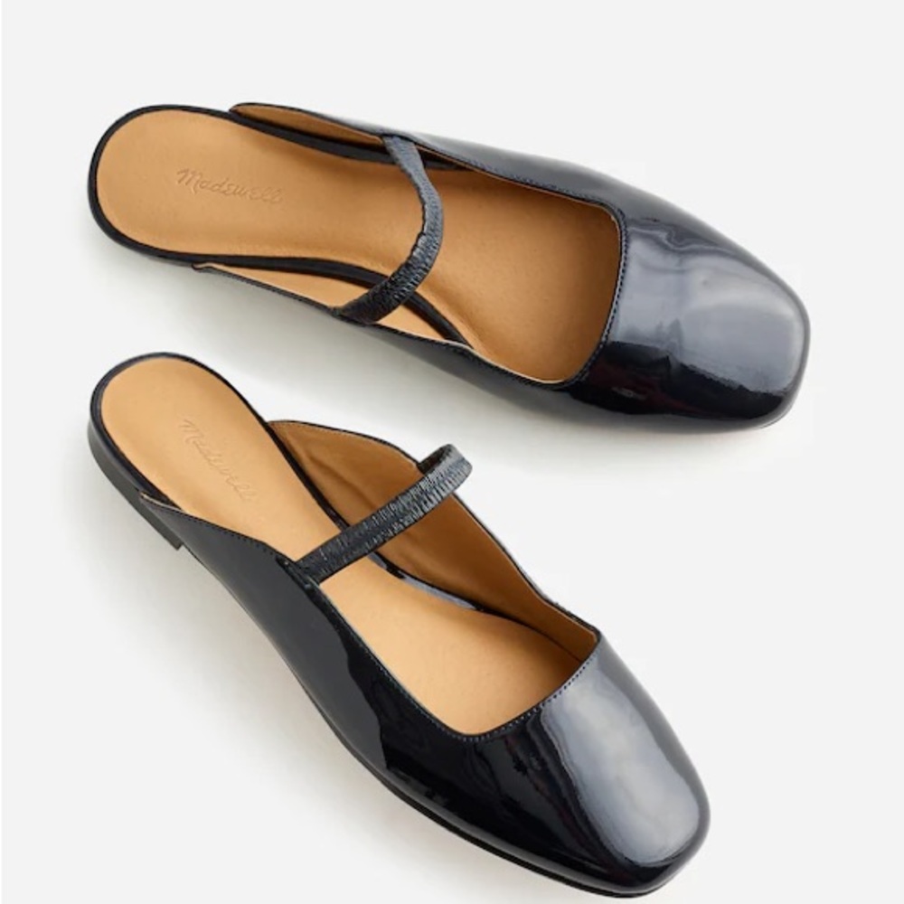 Women's Navy Patent Leather Flats